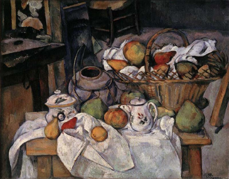 Paul Cezanne Still Life with Basket oil painting image